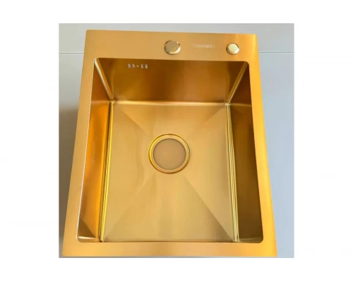 Мойка кухонная 40х50 из нержавеющей стали Hansen HS40050-S мат золото
