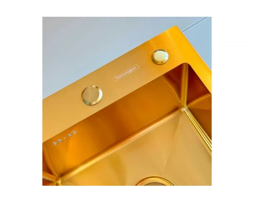 Мойка кухонная 40х50 из нержавеющей стали Hansen HS40050-S мат золото