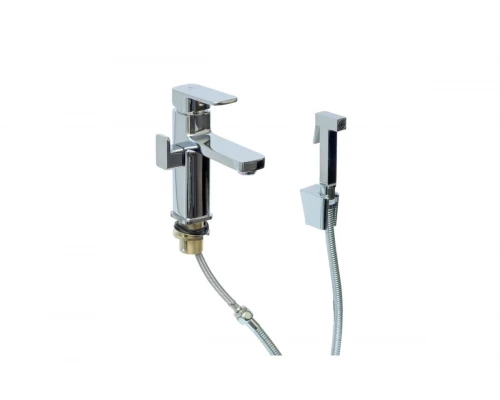 Смеситель для умывальника с подключением гигиеническим душем Ganzer GZ12053 хром