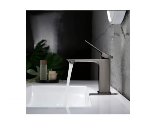 Смеситель для умывальника из латуни Ganzer GZ05111-Q графит