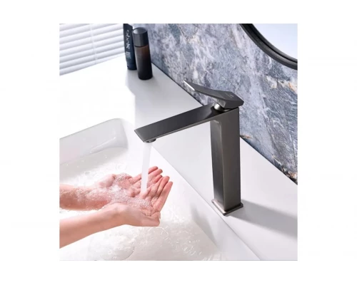 Смеситель однорычажный для раковины-чаши Ganzer  GZ05112-Q графит