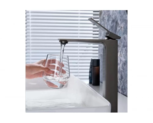 Смеситель однорычажный для раковины-чаши Ganzer  GZ05112-Q графит