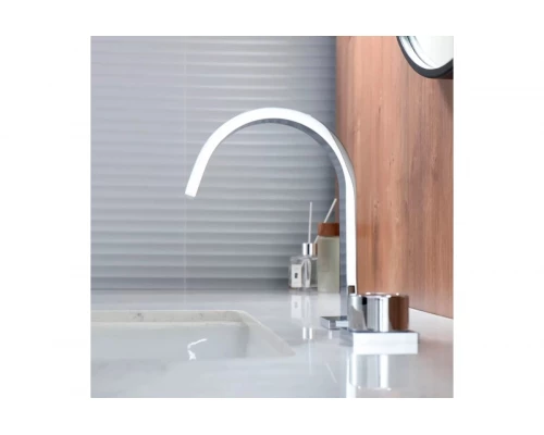 Смеситель для раковины, врезной на 2 отверстия Ganzer GZ01111 хром