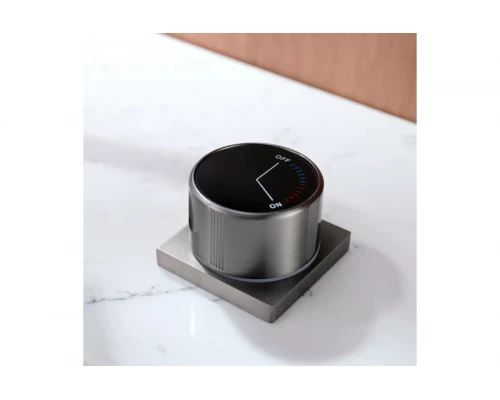 Смеситель для раковины из латуни врезной на 2 отверстия Ganzer GZ01111-Q графит