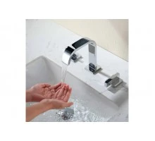 Встраиваемый смеситель для раковины на 3 отверстия Ganzer GZ01115 хром