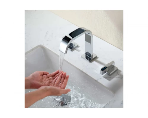 Встраиваемый смеситель для раковины на 3 отверстия Ganzer GZ01115 хром