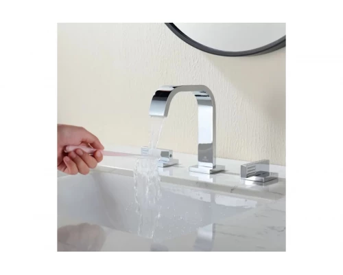 Встраиваемый смеситель для раковины на 3 отверстия Ganzer GZ01115 хром