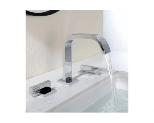 Встраиваемый смеситель для раковины на 3 отверстия Ganzer GZ01115 хром