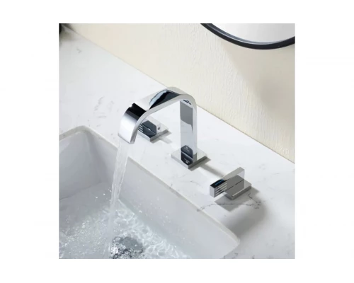 Встраиваемый смеситель для раковины на 3 отверстия Ganzer GZ01115 хром