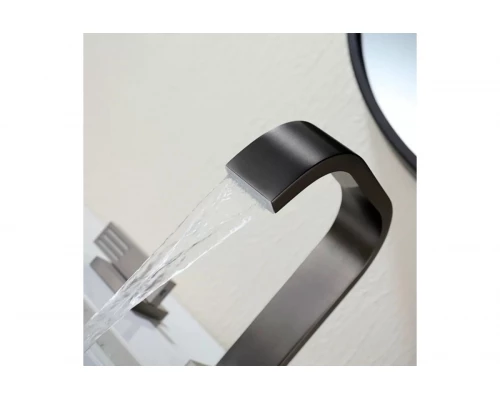 Встраиваемый смеситель для раковины на 3 отверстия Ganzer  GZ01115-Q графит