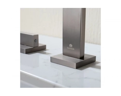 Встраиваемый смеситель для раковины на 3 отверстия Ganzer  GZ01115-Q графит