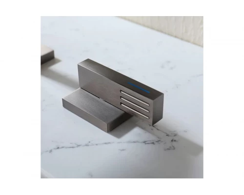 Встраиваемый смеситель для раковины на 3 отверстия Ganzer  GZ01115-Q графит