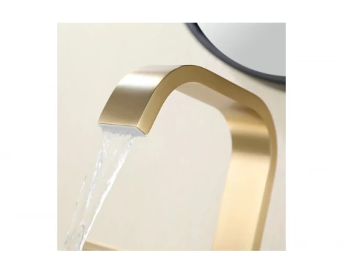 Встраиваемый смеситель для раковины на 3 отверстия Ganzer  GZ01115-S матовое золото