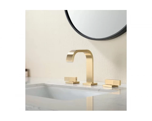 Встраиваемый смеситель для раковины на 3 отверстия Ganzer  GZ01115-S матовое золото