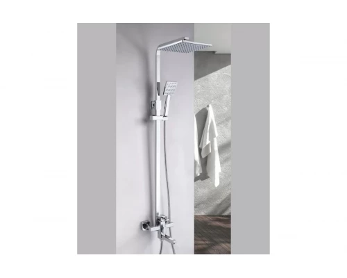 Душевая система с тропическим душем Ganzer GZ05061 хром, однорычажный с поворотным коротким изливом