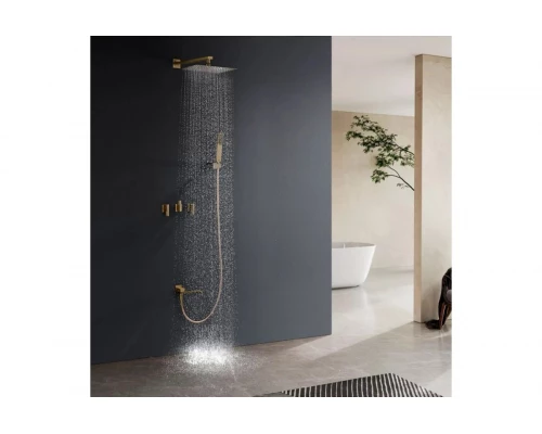 Встраиваемая душевая система 3-я функциями Ganzer  GZ01165-S матовое золото