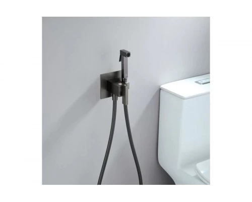 Смеситель встраиваемый с гигиеническим душем  Ganzer GZ01157-Q графит