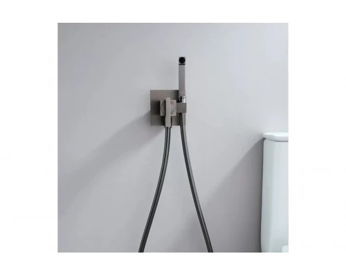 Смеситель встраиваемый с гигиеническим душем  Ganzer GZ01157-Q графит