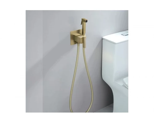 Смеситель встраиваемый с гигиеническим душем  Ganzer  GZ01157-S матовое золото