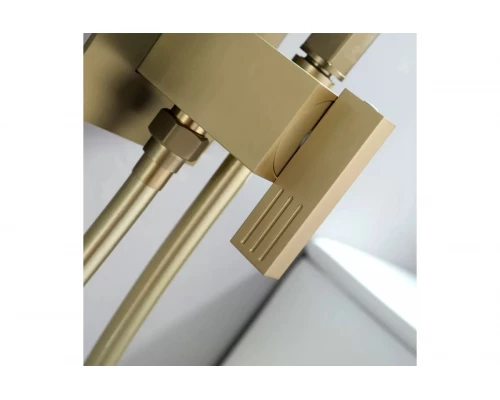 Смеситель встраиваемый с гигиеническим душем  Ganzer  GZ01157-S матовое золото