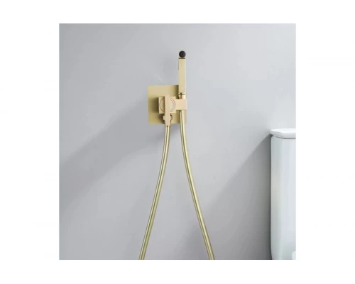 Смеситель встраиваемый с гигиеническим душем  Ganzer  GZ01157-S матовое золото