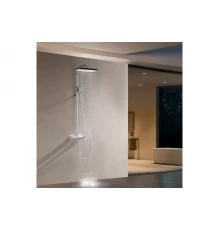 Душевая система из латуни с тропическим душем, термостатом Ganzer GZ12071F белый/хром