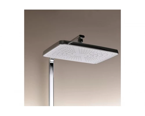 Душевая система из латуни с тропическим душем, термостатом Ganzer GZ12071F белый/хром