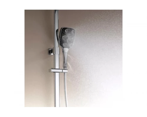 Душевая система с тропическим душем, термостатом Ganzer GZ12071C черный/хром