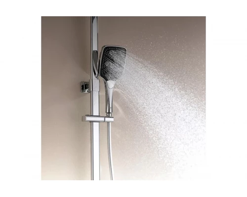 Душевая система с тропическим душем, термостатом Ganzer GZ12071C черный/хром