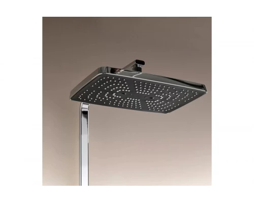 Душевая система с тропическим душем, термостатом Ganzer GZ12071C черный/хром