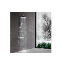 Душевая система из латуни с тропическим душем, термостатом Ganzer GZ12071 хром