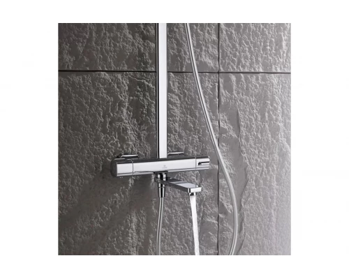 Душевая система из латуни с тропическим душем, термостатом Ganzer GZ12071 хром