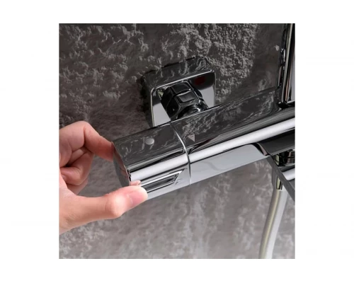 Душевая система из латуни с тропическим душем, термостатом Ganzer GZ12071 хром