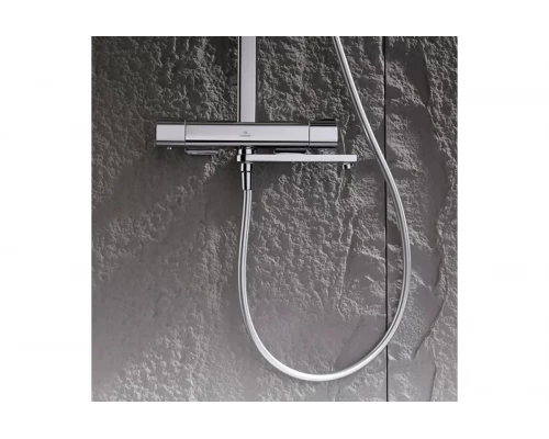 Душевая система из латуни с тропическим душем, термостатом Ganzer GZ12071 хром