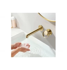 Настенный встраиваемый смеситель для раковины Ganzer GZ19144-S матовое золото