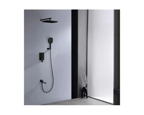 Встраиваемая душевая система из латуни с тропическим душем Ganzer  GZ05165-C черный