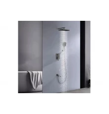 Душевая система с тропическим душем Ganzer GZ05165-Q встраиваемый, 3 функции, из латуни, графит