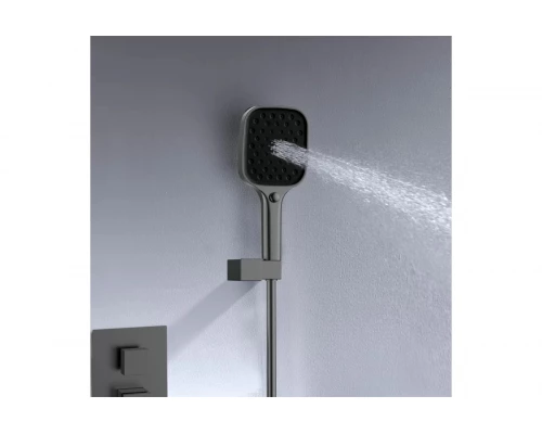 Душевая система с тропическим душем Ganzer GZ05165-Q встраиваемый, 3 функции, из латуни, графит