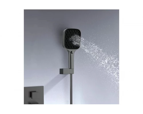 Душевая система с тропическим душем Ganzer GZ05165-Q встраиваемый, 3 функции, из латуни, графит