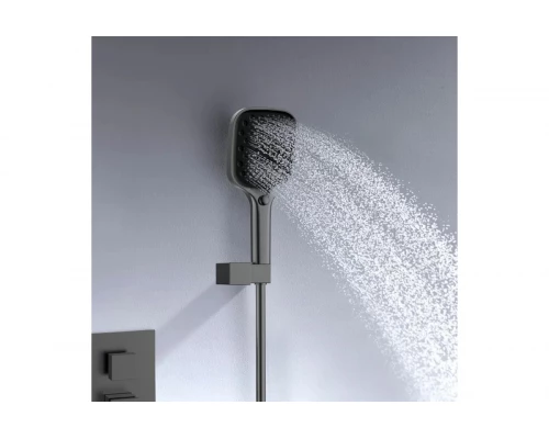 Душевая система с тропическим душем Ganzer GZ05165-Q встраиваемый, 3 функции, из латуни, графит