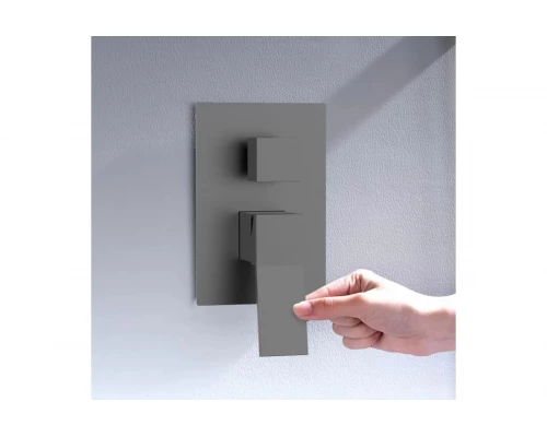 Душевая система с тропическим душем Ganzer GZ05165-Q встраиваемый, 3 функции, из латуни, графит