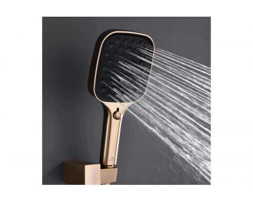 Встраиваемая душевая система из латуни с тропическим душем Ganzer  GZ05165-S матовое золото