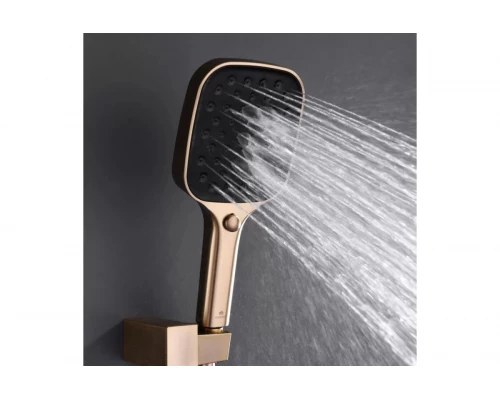 Встраиваемая душевая система из латуни с тропическим душем Ganzer  GZ05165-S матовое золото