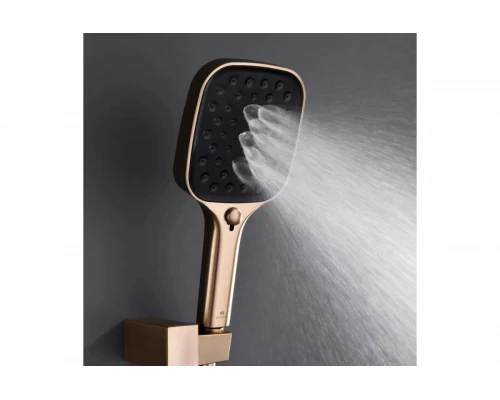 Встраиваемая душевая система из латуни с тропическим душем Ganzer  GZ05165-S матовое золото