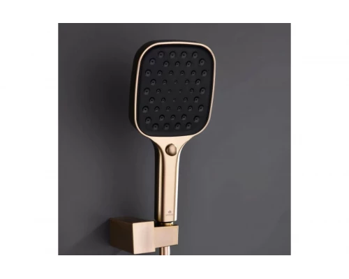 Встраиваемая душевая система из латуни с тропическим душем Ganzer  GZ05165-S матовое золото