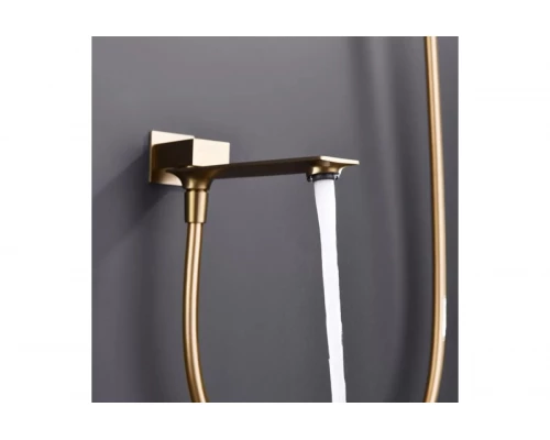 Встраиваемая душевая система из латуни с тропическим душем Ganzer  GZ05165-S матовое золото