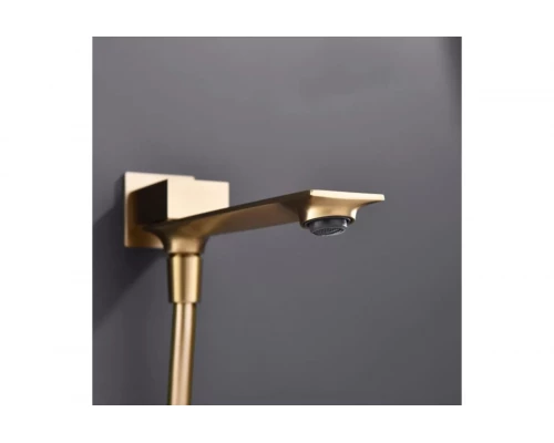 Встраиваемая душевая система из латуни с тропическим душем Ganzer  GZ05165-S матовое золото