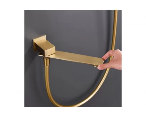 Встраиваемая душевая система из латуни с тропическим душем Ganzer  GZ05165-S матовое золото