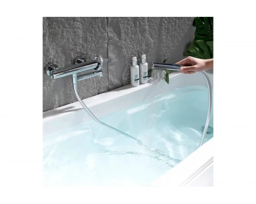 Смеситель для ванны с душем из латуни Ganzer GZ19132 хром