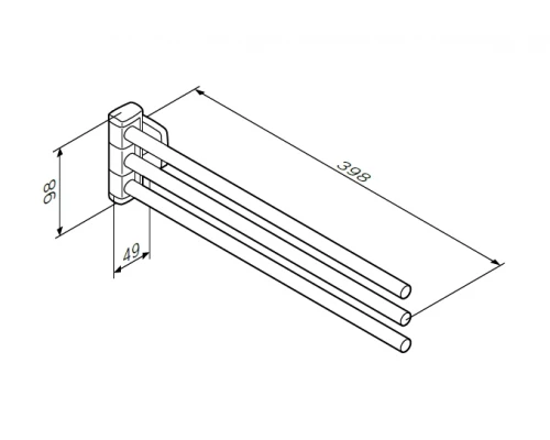 Полотенцедержатель Am.Pm Gem A9032700, 40 см, хром
